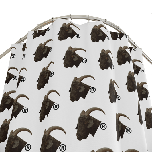 Goat Head Logo Pattern Shower Curtain